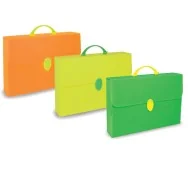Valigetta in Polionda Fluo Balmar 2000 - 28x39x8 cm - PF14254 FL1COL (Assortiti Fluo)