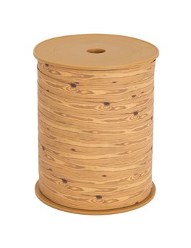 Nastro Woodly Bifacciale per Regali Bolis - 10 mm x 200 m - 51281022082 (Legno Goffrato)