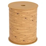 Nastro Woodly Bifacciale per Regali Bolis - 10 mm x 200 m - 51281022082 (Legno Goffrato)