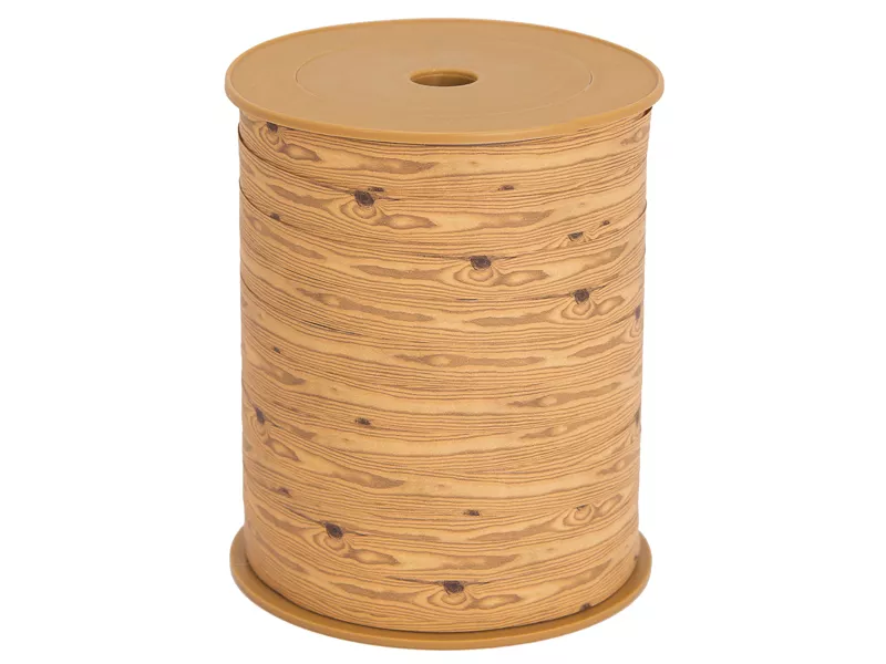 Nastro Woodly Bifacciale per Regali Bolis - 10 mm x 200 m - 51281022082 (Legno Goffrato)