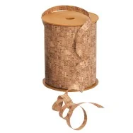 Nastro Bifacciale per Regali Woodly Bolis - 10 mm x 200 m - 51281022070 (Sughero)