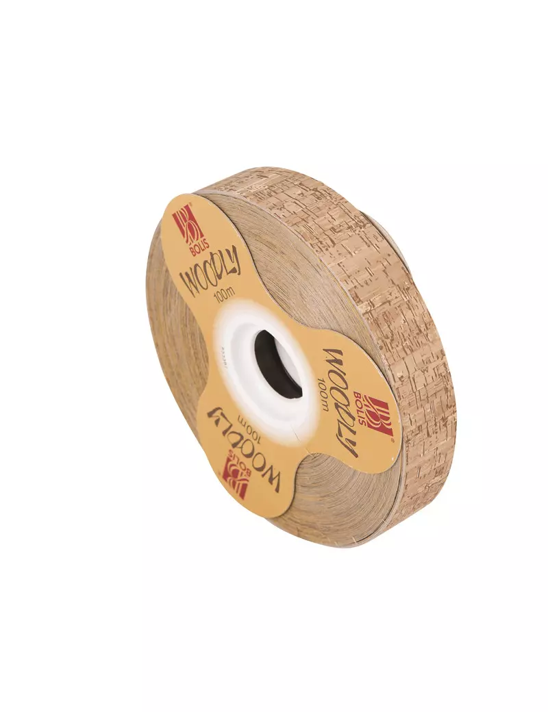 Nastro Bifacciale per Regali Woodly Bolis - 24 mm x 100 m - 51282421070 (Sughero) Nastro Bifacciale per Regali Woodly Bolis - 24 mm x 100 m - 51282421070 (Sughero)