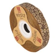 Nastro Bifacciale per Regali Woodly Bolis - 24 mm x 100 m - 51282421060 (Tronchi)