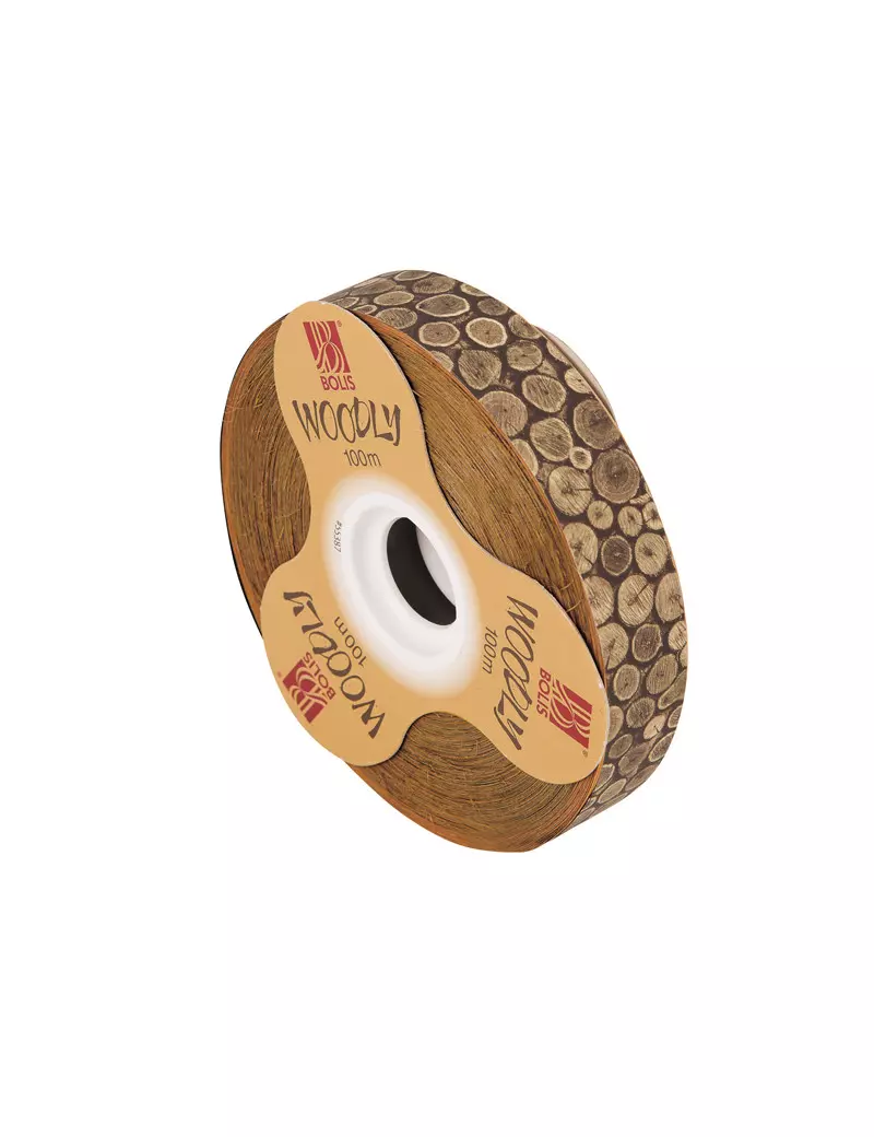 Nastro Bifacciale per Regali Woodly Bolis - 24 mm x 100 m - 51282421060 (Tronchi) Nastro Bifacciale per Regali Woodly Bolis - 24 mm x 100 m - 51282421060 (Tronchi)