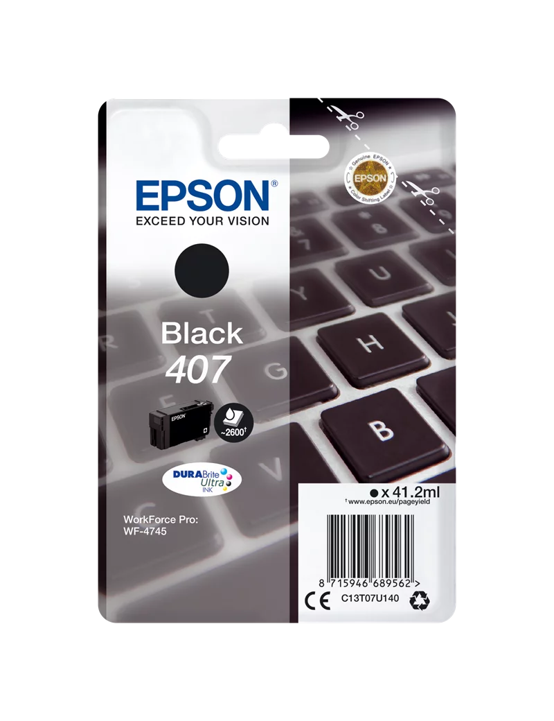 Cartuccia Originale Epson T07U140 (Nero 2600 pagine) Cartuccia Originale Epson T07U140 (Nero 2600 pagine)