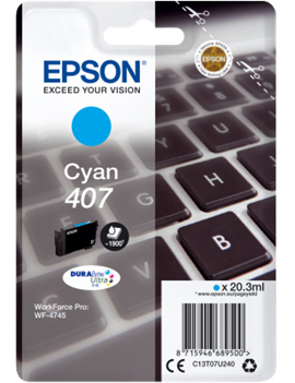 Cartuccia Originale Epson T07U240 407 (Ciano 1900 pagine)