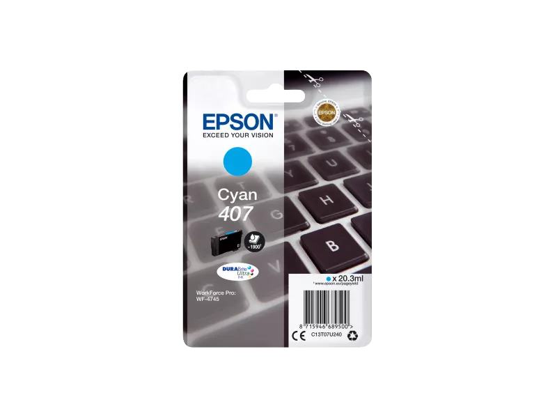 Cartuccia Originale Epson T07U240 407 (Ciano 1900 pagine)
