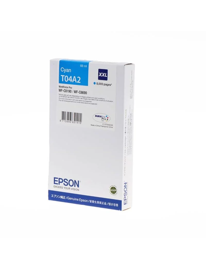 Cartuccia Originale Epson T04A240 T04A2 (Ciano 8000 pagine) Cartuccia Originale Epson T04A240 T04A2 (Ciano 8000 pagine)
