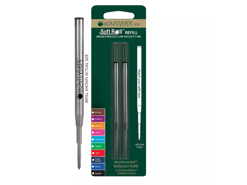Refill per Penna a Sfera Montblanc Monteverde - Punta Media - J222301 (Nero Conf. 2)