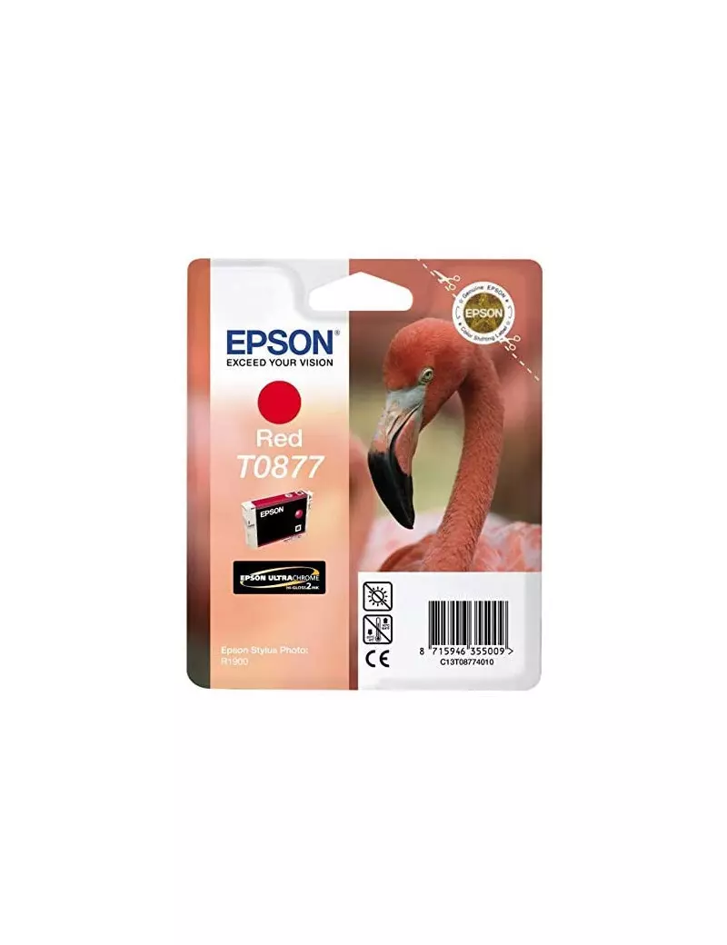 Cartuccia Originale Epson T087740 (Rosso 11,4 ml) Cartuccia Originale Epson T087740 (Rosso 11,4 ml)
