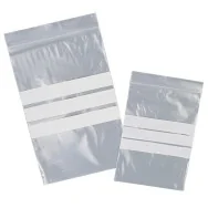 Sacchetto con Chiusura a Zip Viva - 15x22 cm - Bande Scrivibili e Foro - 3085BAD (Trasparente Conf. 100) 