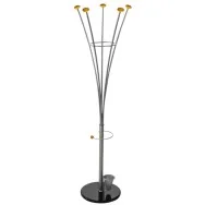 Appendiabiti da Terra con Portaombrelli Alco - 5 Posti - 188 cm - U702803 (Grigio)
