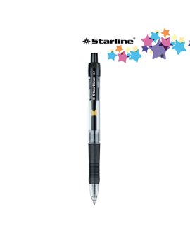 Penna Gel a Scatto Starline - 0,7 mm (Nero Conf. 12)