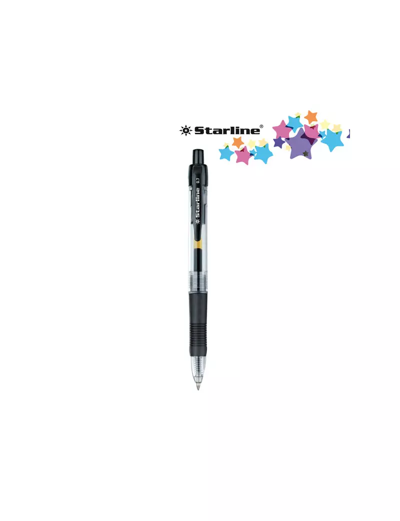 Penna Gel a Scatto Starline - 0,7 mm (Nero Conf. 12) Penna Gel a Scatto Starline - 0,7 mm (Nero Conf. 12)