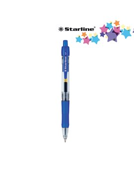 Penna Gel a Scatto Starline - 0,7 mm (Blu Conf. 12)