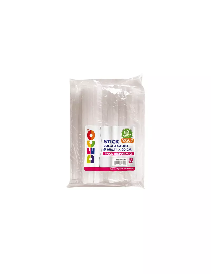 Ricarica Stick per Colla a Caldo CWR - 20 cm x 11 mm - T075A/1000 (Bianco Conf. 1 kg) Ricarica Stick per Colla a Caldo CWR - 20 cm x 11 mm - T075A/1000 (Bianco Conf. 1 kg)