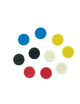 Magneti per Lavagne Nobo - 24 mm - 1915297 (Assortiti Conf. 10)