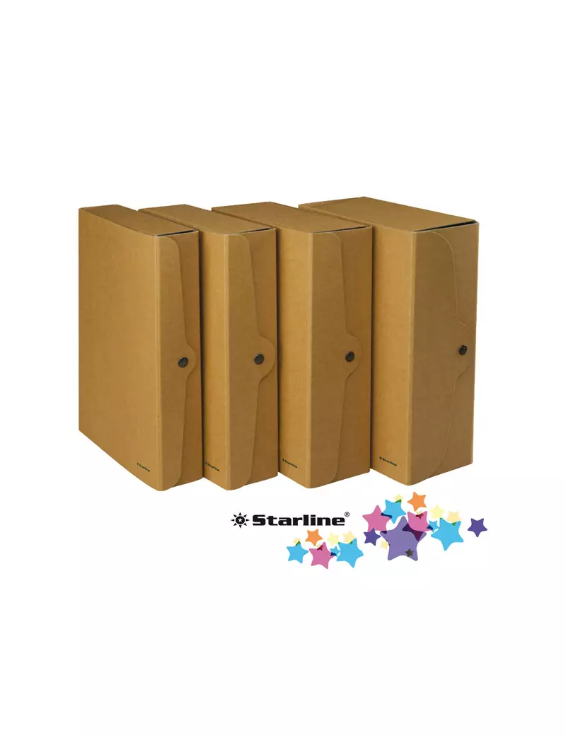 Cartella Portaprogetti con Bottone Starline - Dorso 4 - 25x35 cm - FMCXCPECO04AV (Avana Conf. 5) Cartella Portaprogetti con Bottone Starline - Dorso 4 - 25x35 cm - FMCXCPECO04AV (Avana Conf. 5)