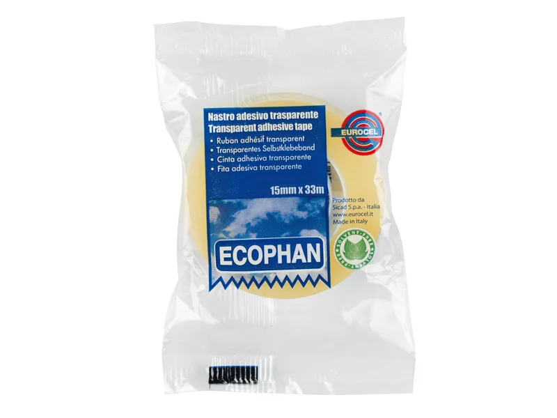 Nastro Adesivo Ecophan Eurocel - 15 mm x 33 m - 001416153 (Trasparente Conf. 10) Nastro Adesivo Ecophan Eurocel - 15 mm x 33 m - 001416153 (Trasparente Conf. 10)