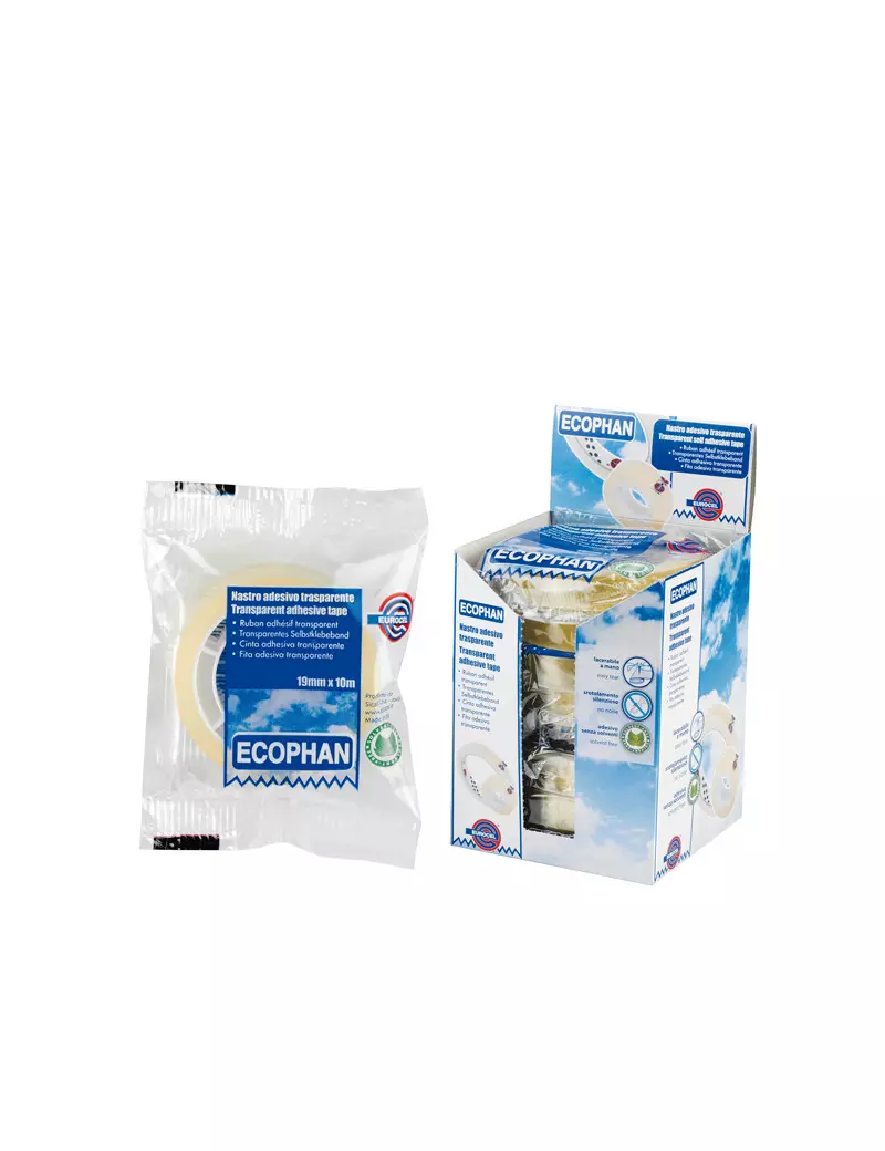 Nastro Adesivo Ecophan Eurocel - 19 mm x 10 m - 001416197 (Trasparente Conf. 24) Nastro Adesivo Ecophan Eurocel - 19 mm x 10 m - 001416197 (Trasparente Conf. 24)