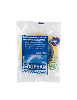 Nastro Adesivo Ecophan Eurocel - 19 mm x 66 m - 001417210 (Trasparente Conf. 8)