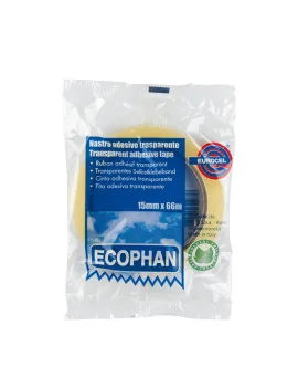 Nastro Adesivo Ecophan Eurocel - 19 mm x 66 m - 001417210 (Trasparente Conf. 8)