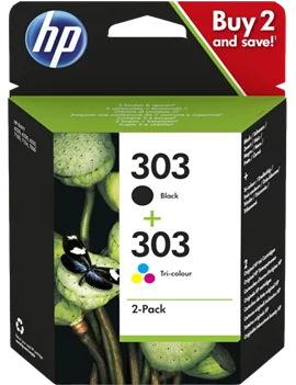 Multipack Cartucce Originali HP 3YM92AE 303 (Nero e Colori Conf. 2)