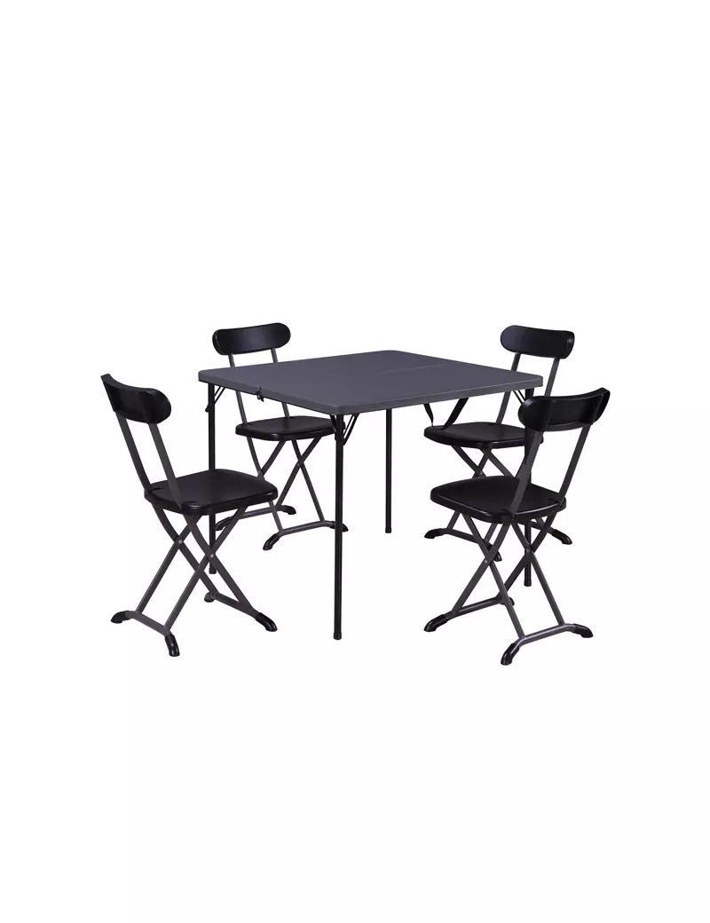 Set Pranzo per Esterni Horeca Garden Friend - Pieghevole - S1815086 (Conf. 5 Antracite) Set Pranzo per Esterni Horeca Garden Friend - Pieghevole - S1815086 (Conf. 5 Antracite)