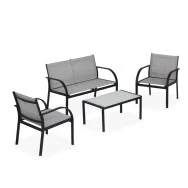 Set Salotto per Esterni Ankara Garden Friend - S1617067 (Conf. 4 Nero e Grigio)