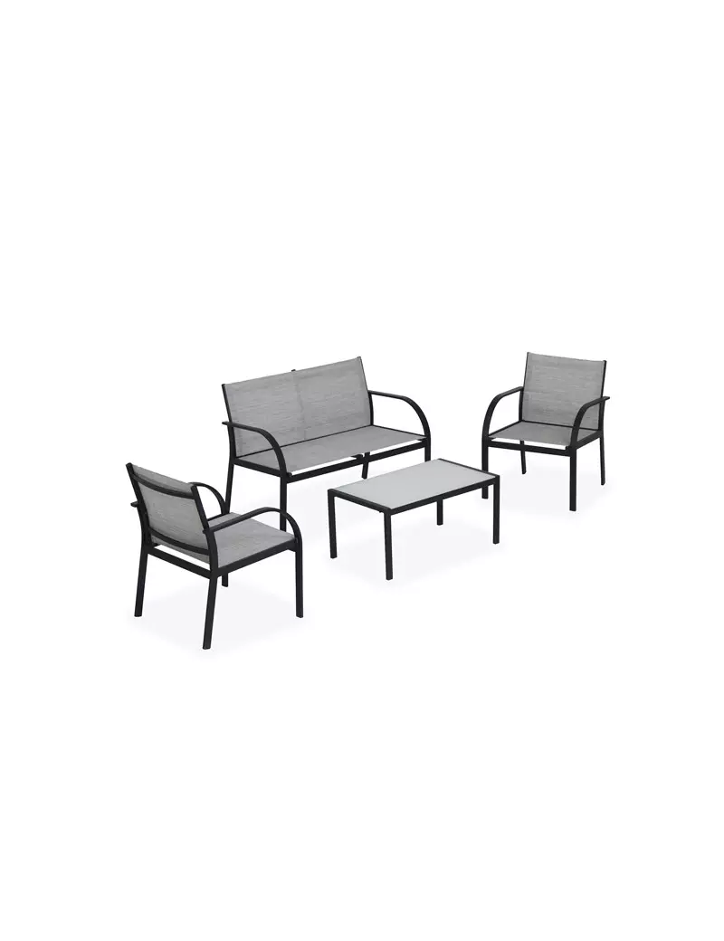 Set Salotto per Esterni Ankara Garden Friend - S1617067 (Conf. 4 Nero e Grigio) Set Salotto per Esterni Ankara Garden Friend - S1617067 (Conf. 4 Nero e Grigio)