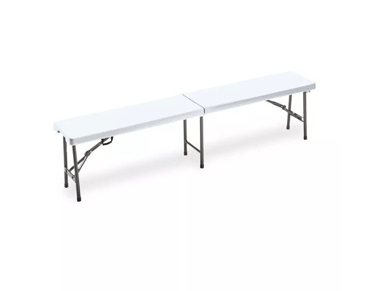 Panca Pieghevole in HDPE Garden Friend - 44x30x183 cm - P1714185 (Bianco)