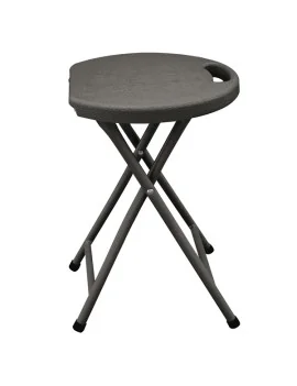 Sgabello Pieghevole in HDPE Garden Friend - 44x30x30 cm - S1714197 (Noce)