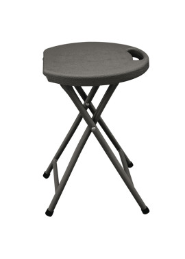 Sgabello Pieghevole in HDPE Garden Friend - 44x30x30 cm - S1714197 (Noce)