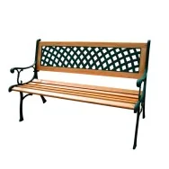 Panca da Giardino Rombo Garden Friend - Acciaio Verniciato - P1283001 (Ghisa e Legno)