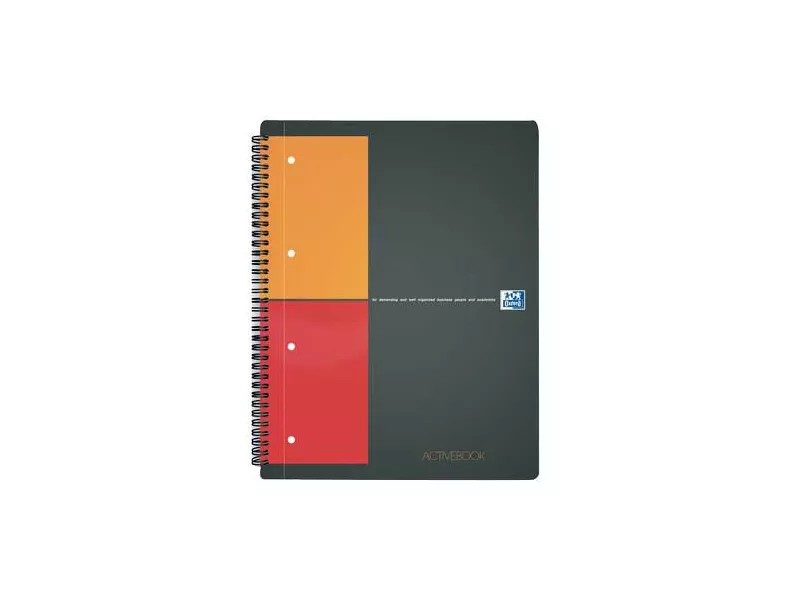 Blocco Spiralato Activebook International Oxford - A4+ - 80 Fogli - 5 mm con Margini - 100104329 (Grigio) Blocco Spiralato Activebook International Oxford - A4+ - 80 Fogli - 5 mm con Margini - 100104329 (Grigio)