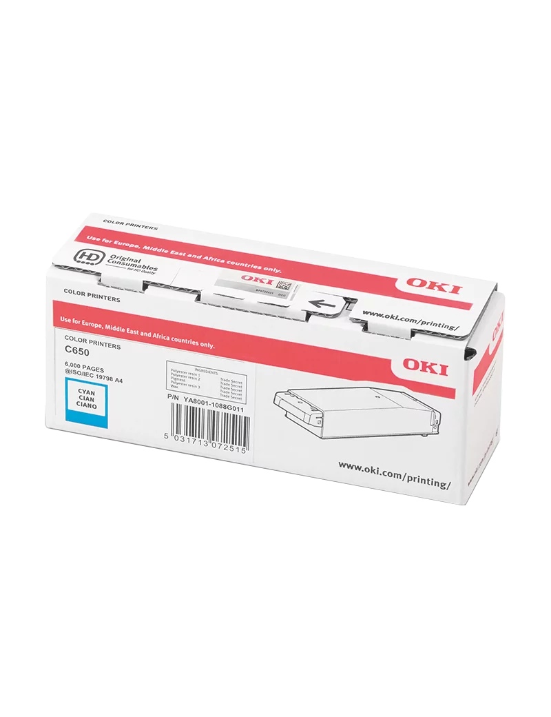 Toner Originale Oki 09006127 (Ciano 6000 pagine) Toner Originale Oki 09006127 (Ciano 6000 pagine)