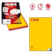 Etichette Adesive Markin - A4 - 210x297 mm - X210C503GI (Giallo Conf. 100)