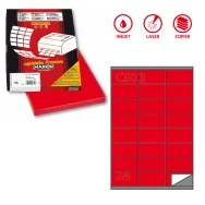 Etichette Adesive Markin - A4 - 70x36 mm - X210C500RO (Rosso Conf. 100)