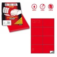 Etichette Adesive Markin - A4 - 105x74 mm - X210C512RO (Rosso Conf. 100)