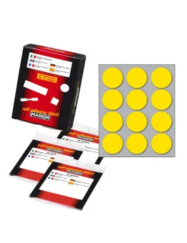 Etichette Adesive Rotonde Markin - Ø34 mm - 10009GI (Giallo Conf. 10)