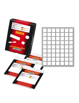 Etichette Adesive Markin - 14x14 mm - X10011 (Bianco Conf. 25)