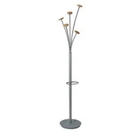 Appendiabiti da Terra Festival BC Alba - 5 Posti - 175 cm - PMFESTW M (Grigio e Legno)
