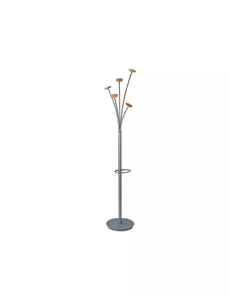 Appendiabiti da Terra Festival BC Alba - 5 Posti - 175 cm - PMFESTW M (Grigio e Legno) Appendiabiti da Terra Festival BC Alba - 5 Posti - 175 cm - PMFESTW M (Grigio e Legno)