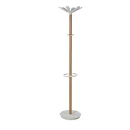 Appendiabiti da Terra Naho Alba - 6 Posti - 175 cm - PMNAHOW BC (Grigio e Legno)