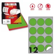 Etichette Adesive Rotonde R310 Markin - Ø60 mm - X210R310F-VE (Verde Fluo Conf. 100)