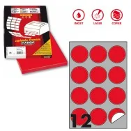 Etichette Adesive Rotonde R310 Markin - Ø60 mm - X210R310F-RO (Rosso Fluo Conf. 100)