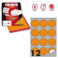 Etichette Adesive Rotonde R310 Markin - Ø60 mm - X210R310F-GI (Giallo Fluo Conf. 100)