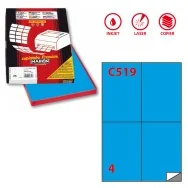 Etichette Adesive Markin - A4 - 105x48 mm - X210C519BL (Blu Conf. 100)