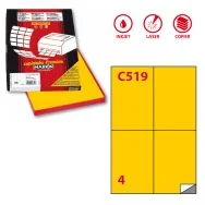 Etichette Adesive Markin - A4 - 105x48 mm - X210C519GI (Giallo Conf. 100)