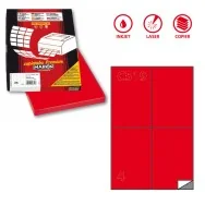 Etichette Adesive Markin - A4 - 105x48 mm - X210C519RO (Rosso Conf. 100)